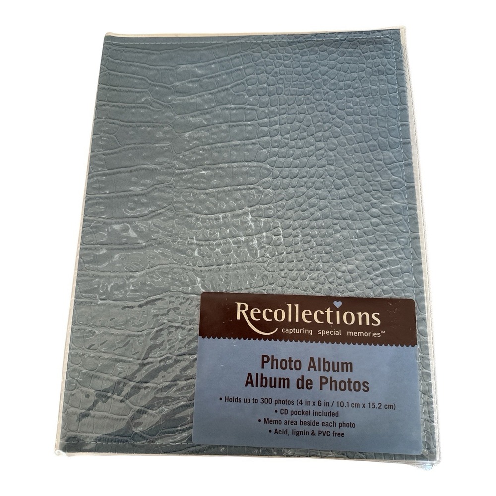 Recollections Photo Album Blue 300 4x6 Photos Memo Area CD Pocket New
